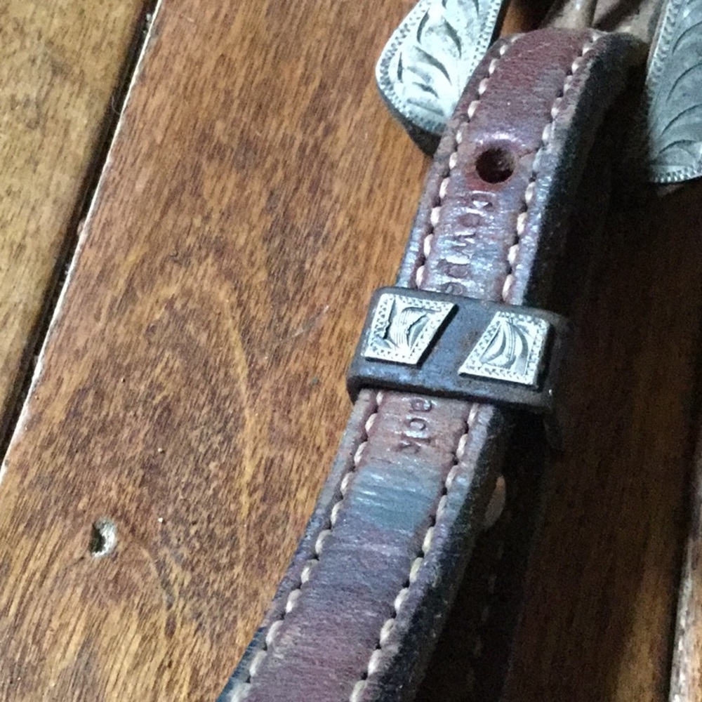 Vintage cowperson tack western ranch riding headstall cowgirl rodeo reining hors - Picture 4 of 10